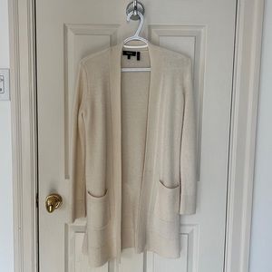 THEORY CASHMERE OFF-WHITE/COLORED CARDIGAN